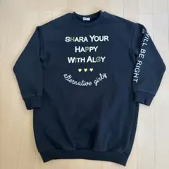 【ALGY】 トレーナー オーバーサイズ　黒　Sサイズのサムネイル
