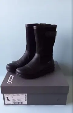 美品 ecco エコー サイドジップ レザーショートブーツ 39 24.5 黒 美品 ecco エコー ショートブーツ スニーカー サイドジップ 24.5