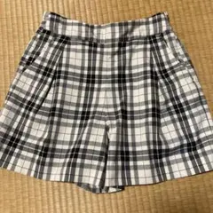 ワンコインセール中)earth キュロット チェック柄