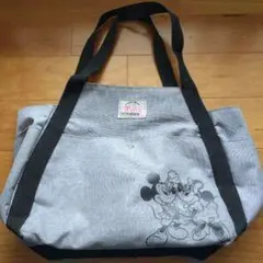 ミッキー ミニー トートバッグ グレー
