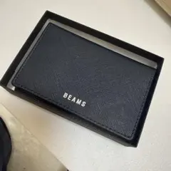 BEAMS カードケース ネイビー 箱付き
