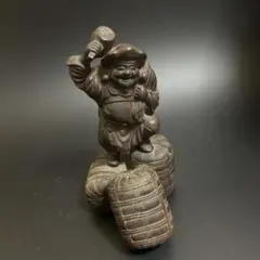 備前焼 布袋様 陶像 木製台座付き 時代物 焼き物 伝統工芸 備前焼 布袋様 陶像 木製台座付き 時代物 焼き物 伝統工芸 - メルカリ