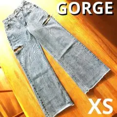 【GORGE】ダメージ加工 ジーンズ【XS】サイドスリット デニム　ゴージのサムネイル