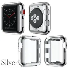 アップルウォッチ Series3~2 カバー シルバー 42mm 新品 保護
