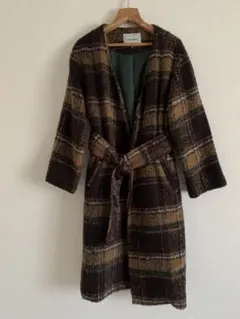 LA POMME】 BIG CHECK BELTED JACKET コート - メルカリ