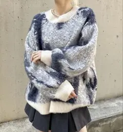 ジャガードシャギーニット