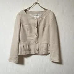《any SiS》ノーカラージャケット ベージュ　オンワード樫山　【L】のサムネイル