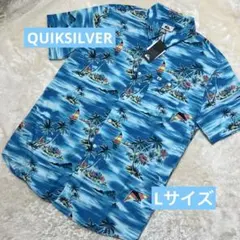 未使用品 Quiksilver 柄シャツ アロハシャツ L クイックシルバーのサムネイル