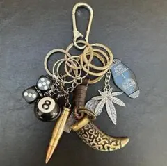 キーホルダーセット ナイフ マリファナ アメカジ カラビナ付 ジャラジャラ