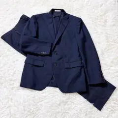 アオキLESMUES 94Y6 175cm セットアップ 紺 洗える 背抜 通年