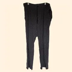 総柄パンツ L コットン かわいい おしゃれ ウエストひも レトロ 楽ちん