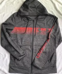 Under Armour フルジップフーディ MD グレー/レッド