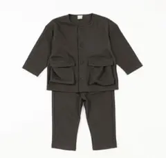 プティマイン美品／グレージャケットセットアップ＆白ポロシャツ／正装おしゃれ七五三