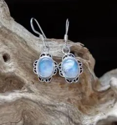 【月光石】天然ムーンストーン ピアス シルバー925 インディアンジュエリー