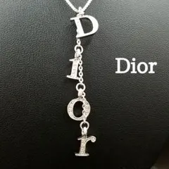 美品✨ディオール、Diorチャームラインストーンレディースネックレス_258