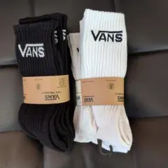 VANS メンズ ソックス 6足セット ブラック ホワイトのサムネイル