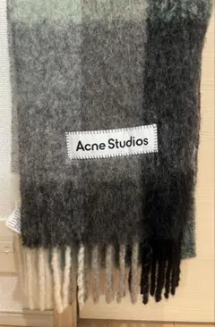 なお様】acne studios 千鳥格子柄マフラー - メルカリ