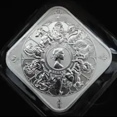 女王の野獣/ヤングヤングの肖像とクイーンズビースト/ 1oz 銀地金バー/純銀, 女王の野獣/ヤングヤングの肖像とクイーンズビースト/ 1oz 銀地