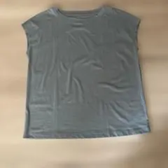 無印良品ボートネックフレンチスリーブTシャツLサイズ