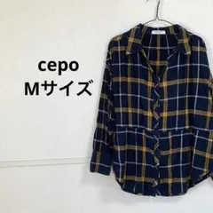 Cepo チェック柄 長袖シャツ ブラウス
