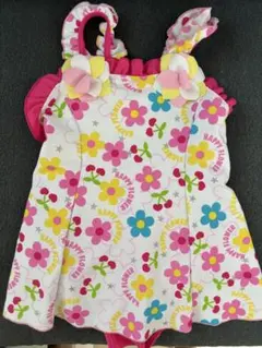 女の子用花柄ワンピース水着