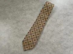 New Traditional ネクタイ ベージュ チェック 犬柄