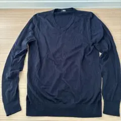 UNIQLO ユニクロ　エクストラファインメリノVネックセーター サイズL