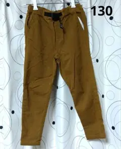 ●キッズ裏起毛パンツ/ストレッチ長ズボン 130　腰ゴム●