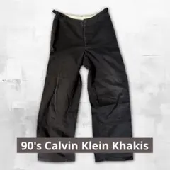 90s Calvin Klein Khakis イタリア製 ワイドパンツ W31のサムネイル