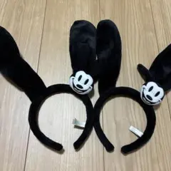 ミッキーマウス 耳付きヘアバンド 黒