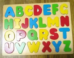 エドインター 木のパズル　ABCパズル　木製 アルファベット パズル 知育玩具