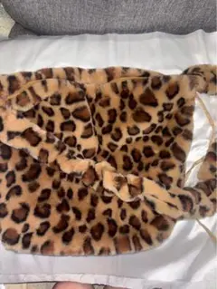ヒョウ柄ファーショルダーバッグ