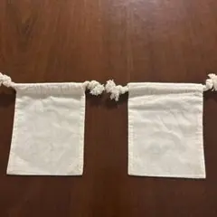 コットン製プリントロゴ巾着袋