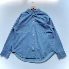 極美品 ガリャルダガランテ デニムシャツ 24AW コットンワークシャツ ブルー
