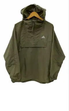 adidas ナイロン プルオーバー ジャケット　カーキ