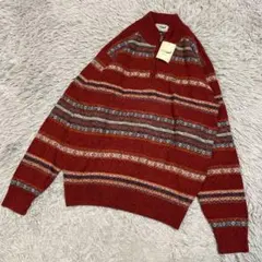 新品タグ付き　crocodile クロコダイル　ハーフジップ3Dニット M