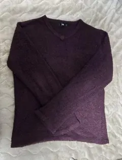 パープル ニット