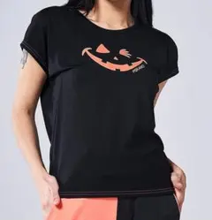 ミカランセMikano ハロウィンジャック・オー・ランタンTシャツ　ブラック