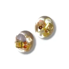 ハンドメイド ピアス イヤリング レジン シェル クリア プチプラ