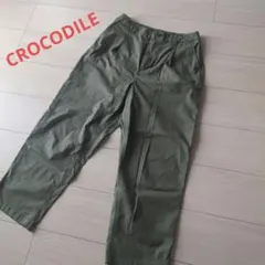 CROCODILE オリーブ カジュアルパンツ　XL ストレッチチノパンのサムネイル