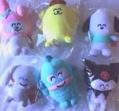 新品サンリオおえかきさんコラボお座りぬいぐるみ6点セット