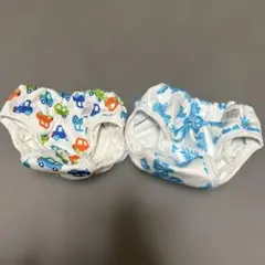 ベビー水着(男の子) 車・ハイビスカス柄 2点セット　水遊びパンツ