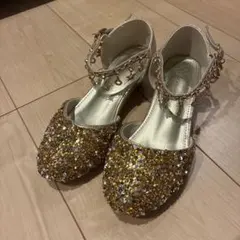 フォーマルシューズ ゴールドシルバーラメ