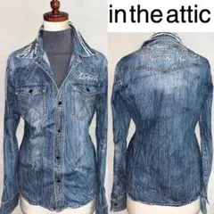 新品 近い美品 In The Attic デニム シャツ M ロックV系 y2kのサムネイル