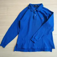 ♣Polo Member's Staff 長袖ポロシャツ ブルー Lサイズのサムネイル
