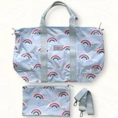 キャス・キッドソン ボストンバッグ Cath Kidston レインボー 水色