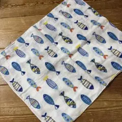 魚柄コットンハンカチ 手拭い