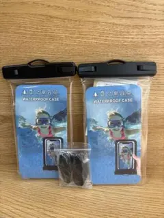 新品 防水ケース スマホ用 2個セット ネックストラップ付