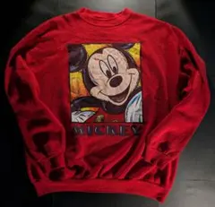 DISNEY MICKEY UNLIMITED USA製 XL ボロ トレーナー