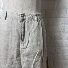 LAMARINEリネン スカートベージュサイズO【516】